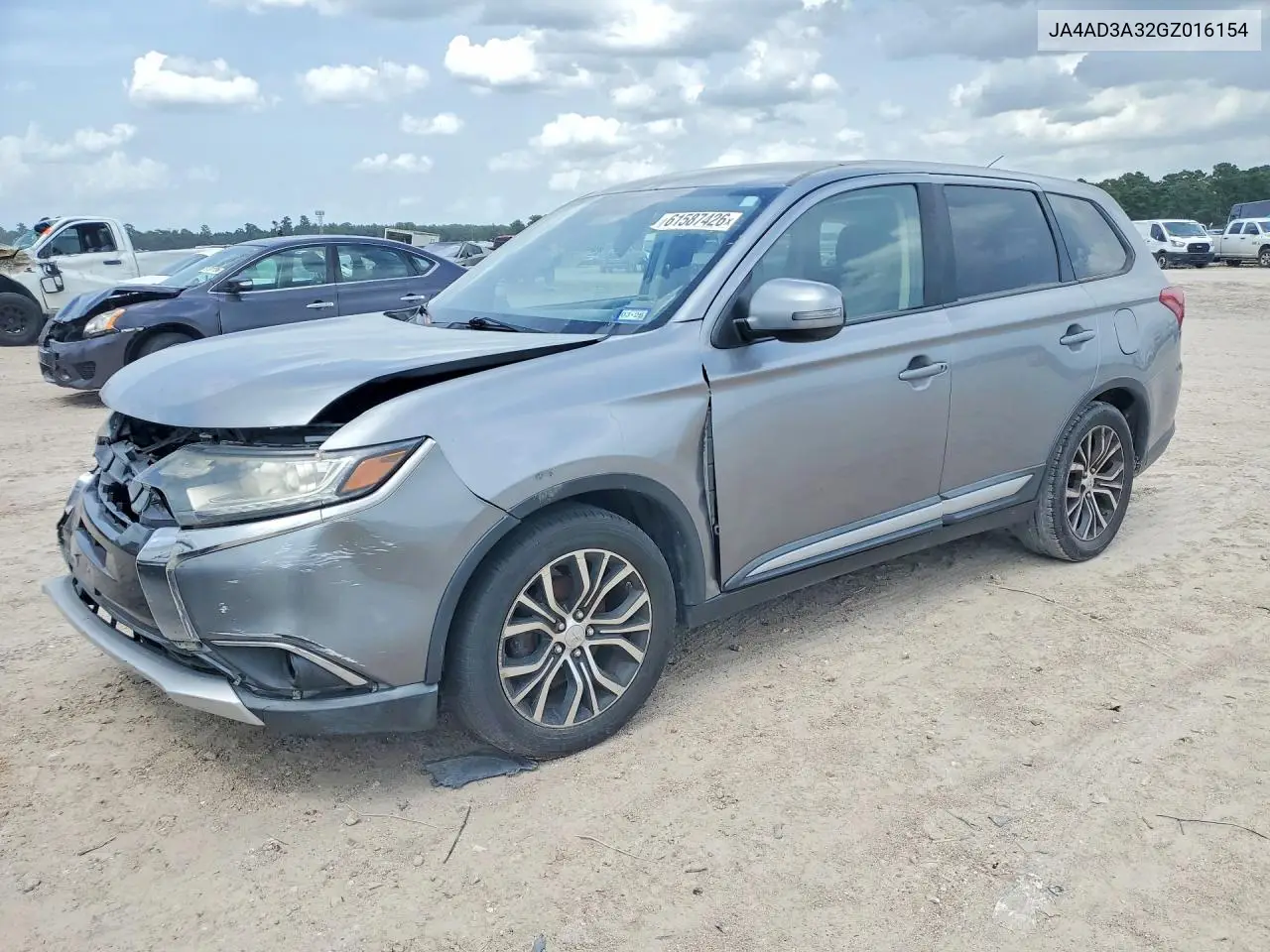 2016 Mitsubishi Outlander Se VIN: JA4AD3A32GZ016154 Lot: 61587426