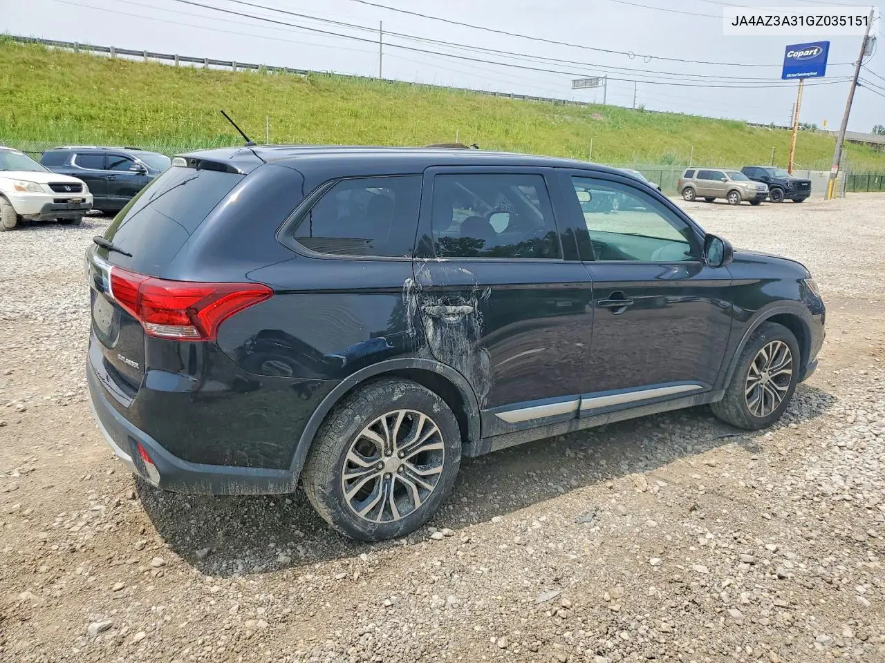 2016 Mitsubishi Outlander Se VIN: JA4AZ3A31GZ035151 Lot: 61947386