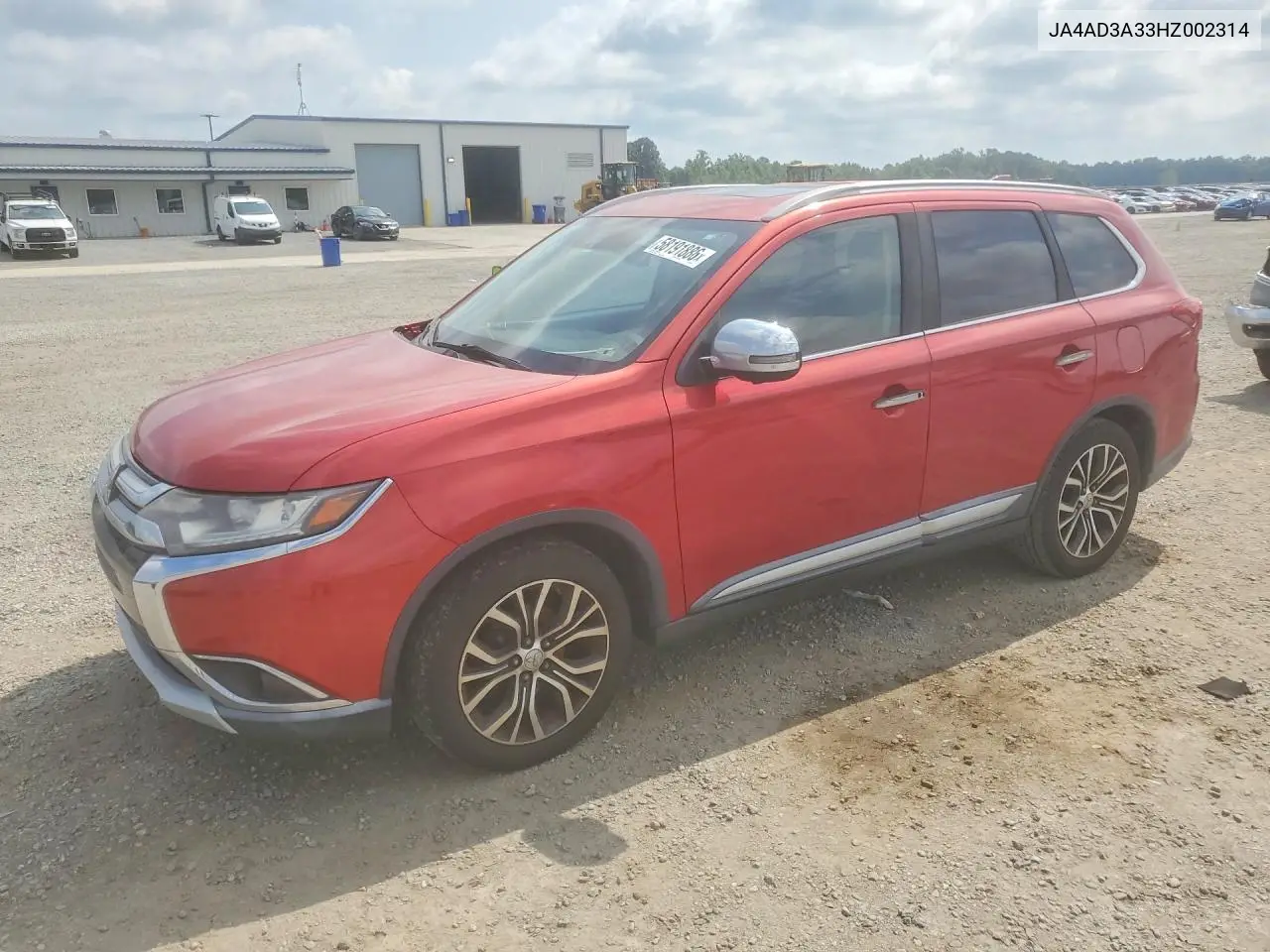 2017 Mitsubishi Outlander Se VIN: JA4AD3A33HZ002314 Lot: 58191886