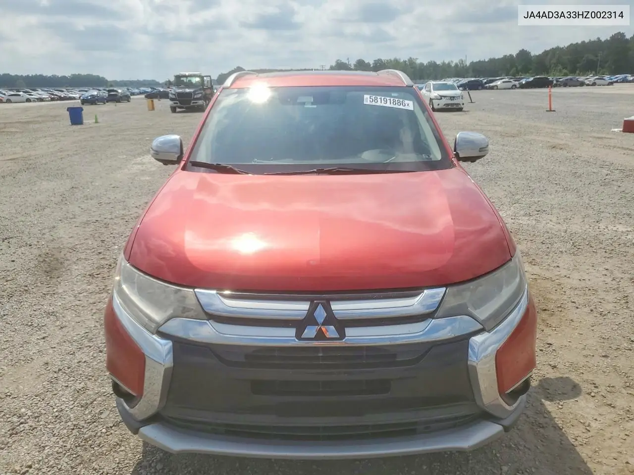2017 Mitsubishi Outlander Se VIN: JA4AD3A33HZ002314 Lot: 58191886