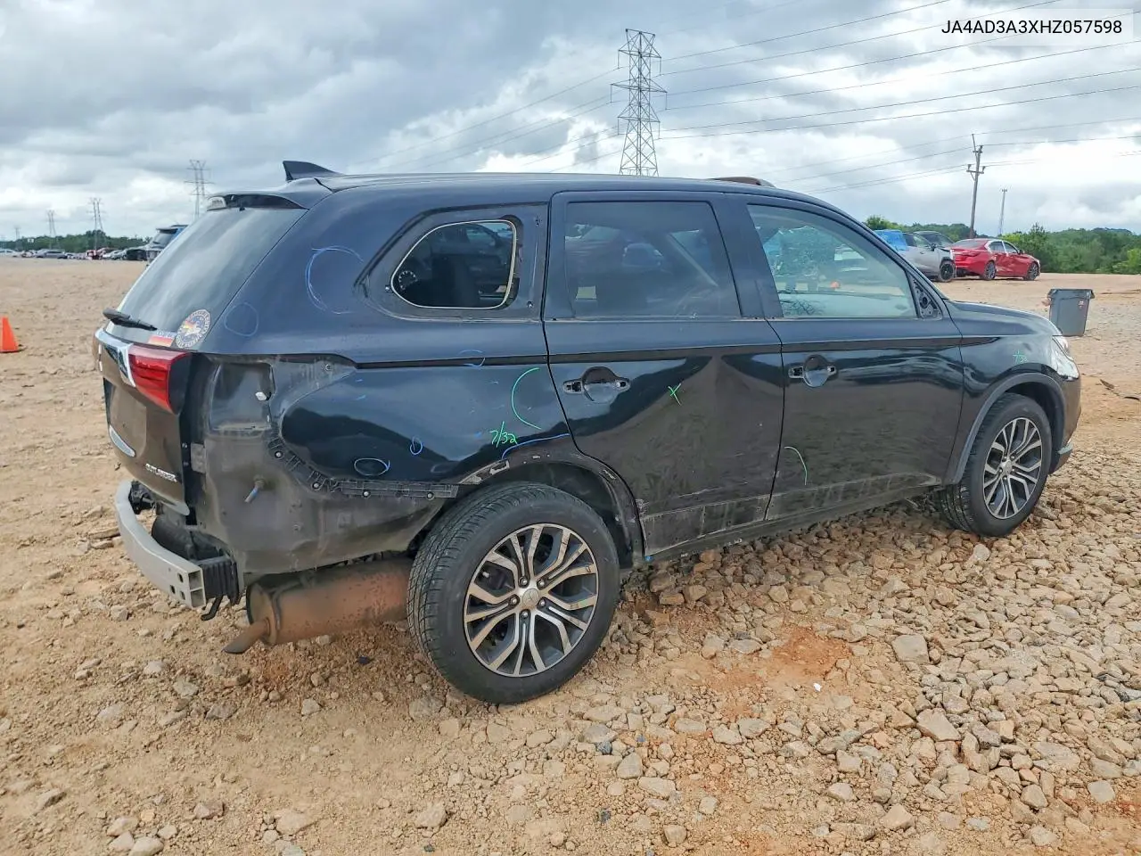 2017 Mitsubishi Outlander Se VIN: JA4AD3A3XHZ057598 Lot: 58254856