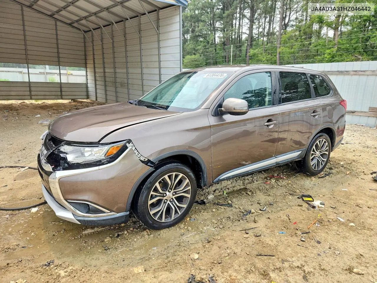 2017 Mitsubishi Outlander Se VIN: JA4AD3A31HZ046442 Lot: 61384476