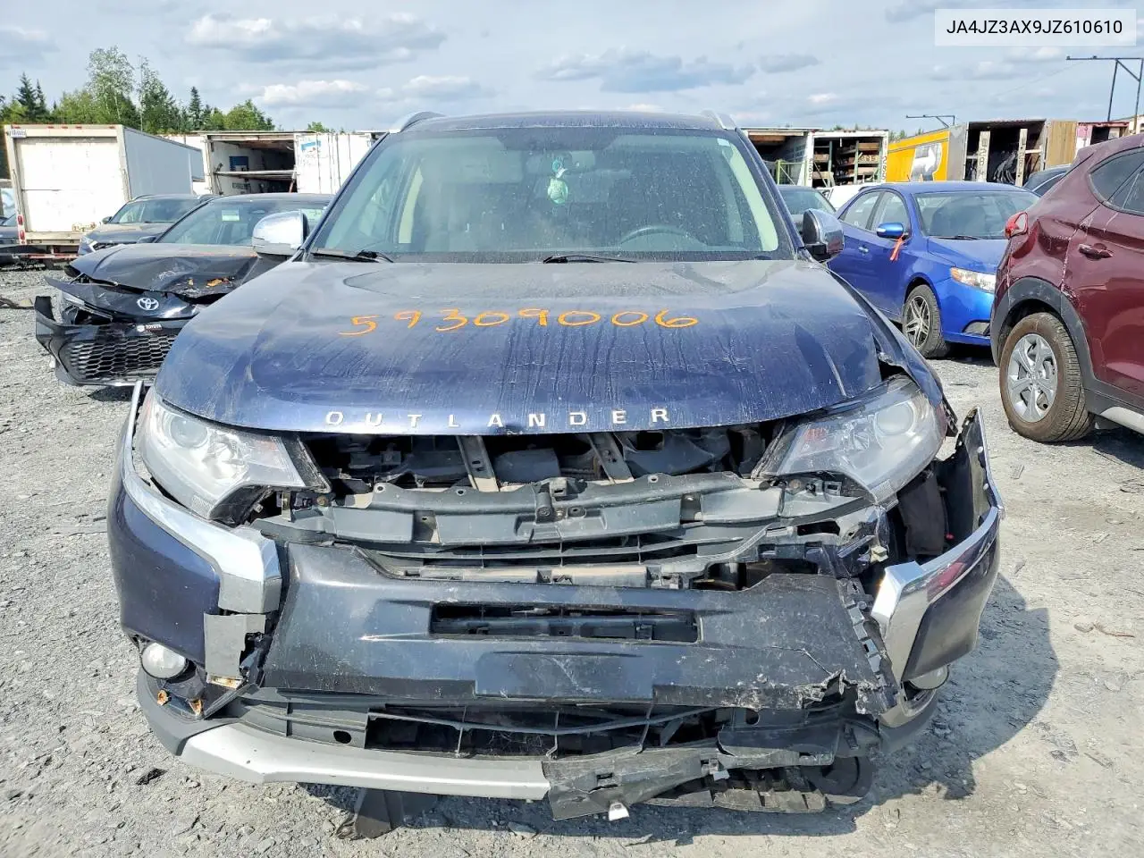 2018 Mitsubishi Outlander Se VIN: JA4JZ3AX9JZ610610 Lot: 59309006
