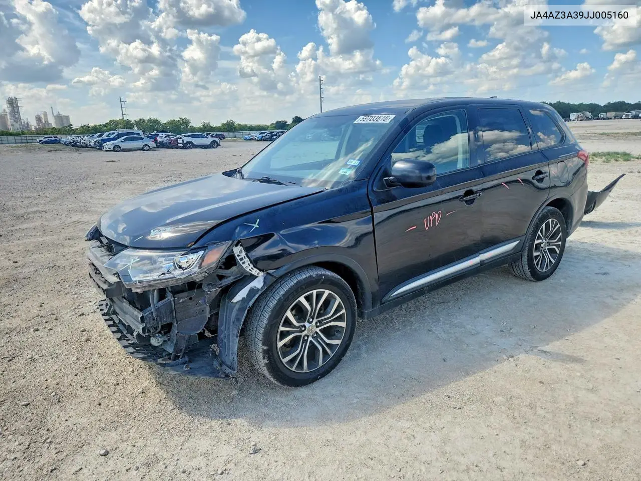 2018 Mitsubishi Outlander Se VIN: JA4AZ3A39JJ005160 Lot: 59703616