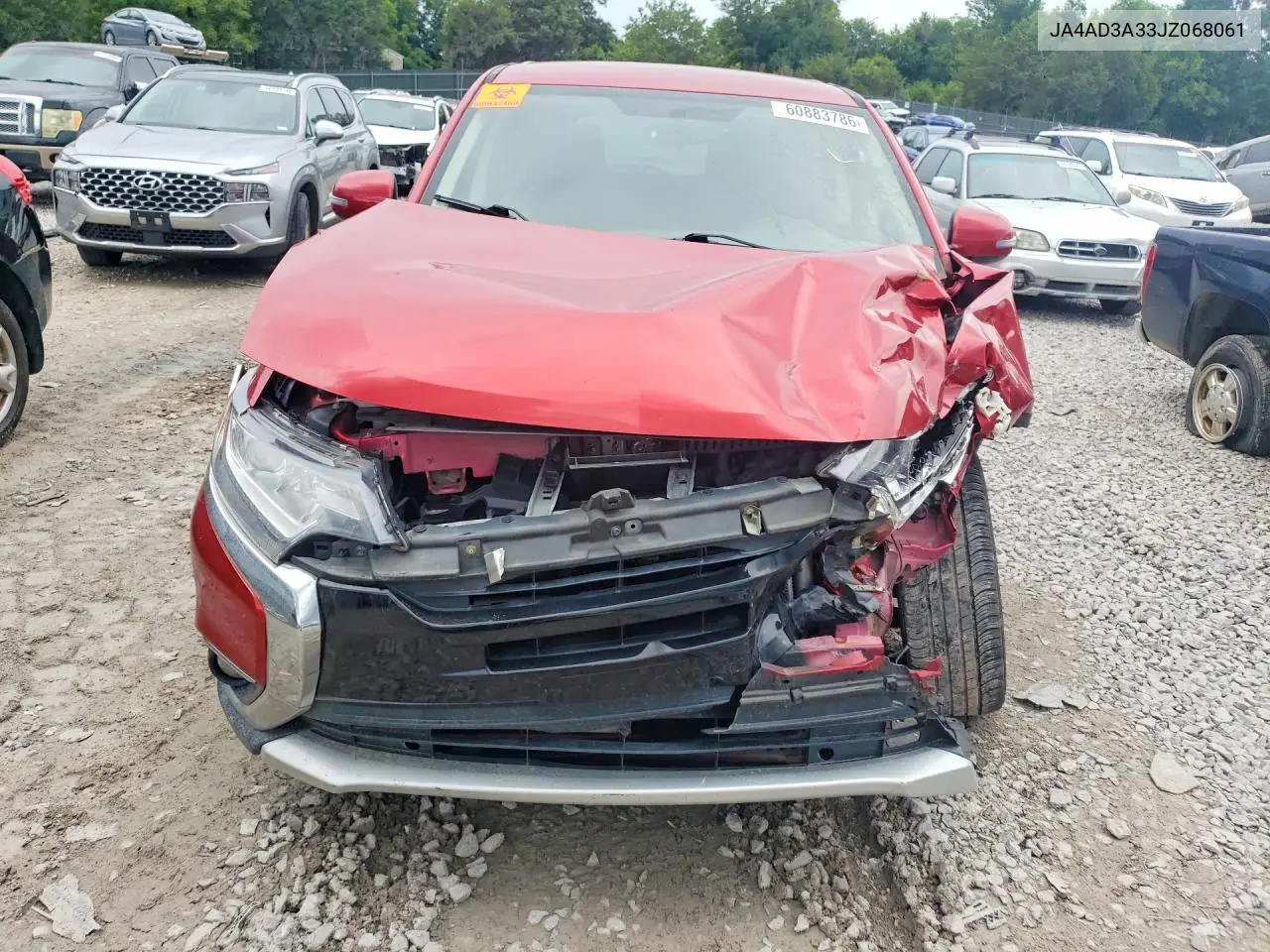 2018 Mitsubishi Outlander Se VIN: JA4AD3A33JZ068061 Lot: 60883786