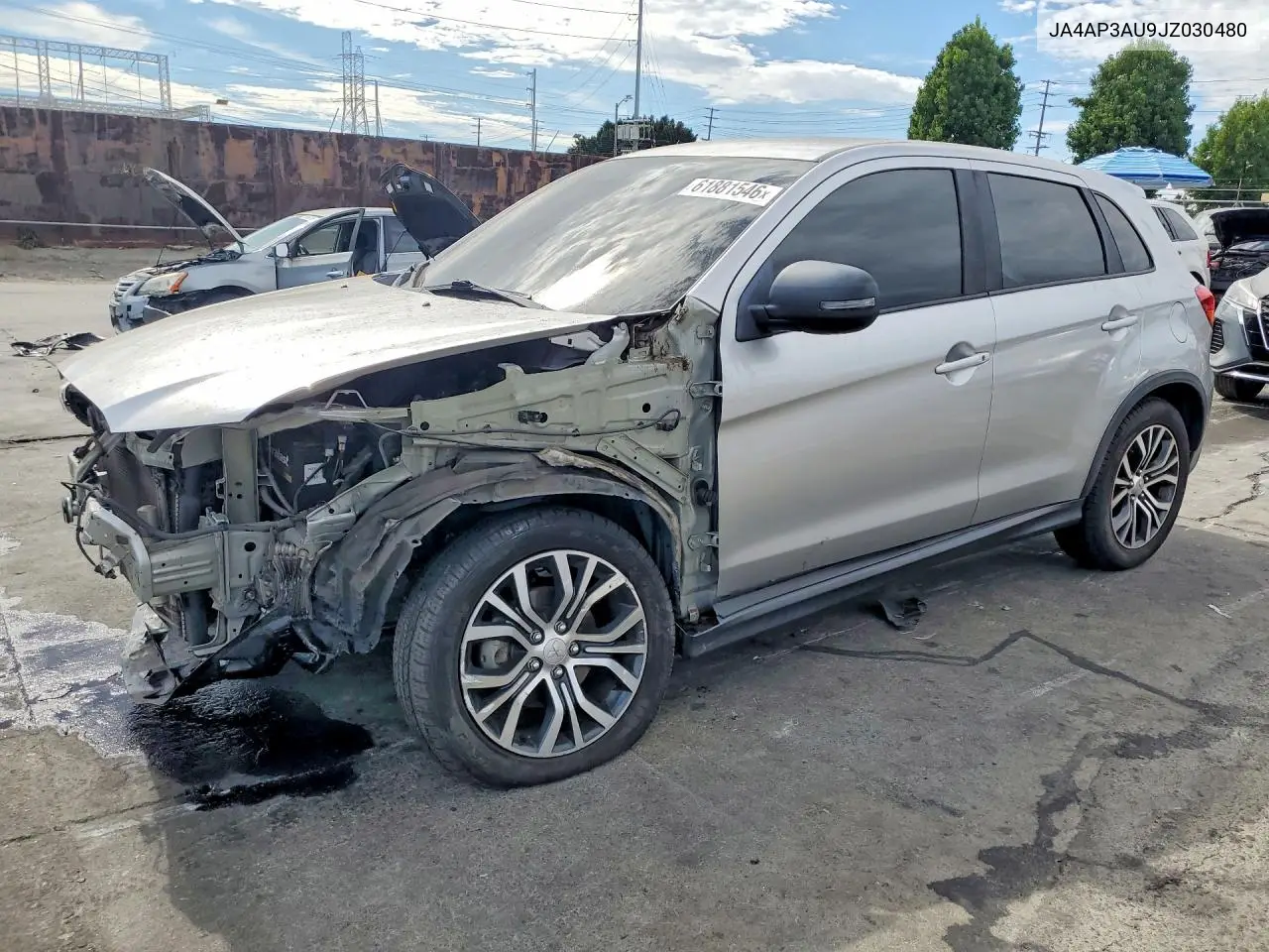 2018 Mitsubishi Outlander Sport Es VIN: JA4AP3AU9JZ030480 Lot: 61881546