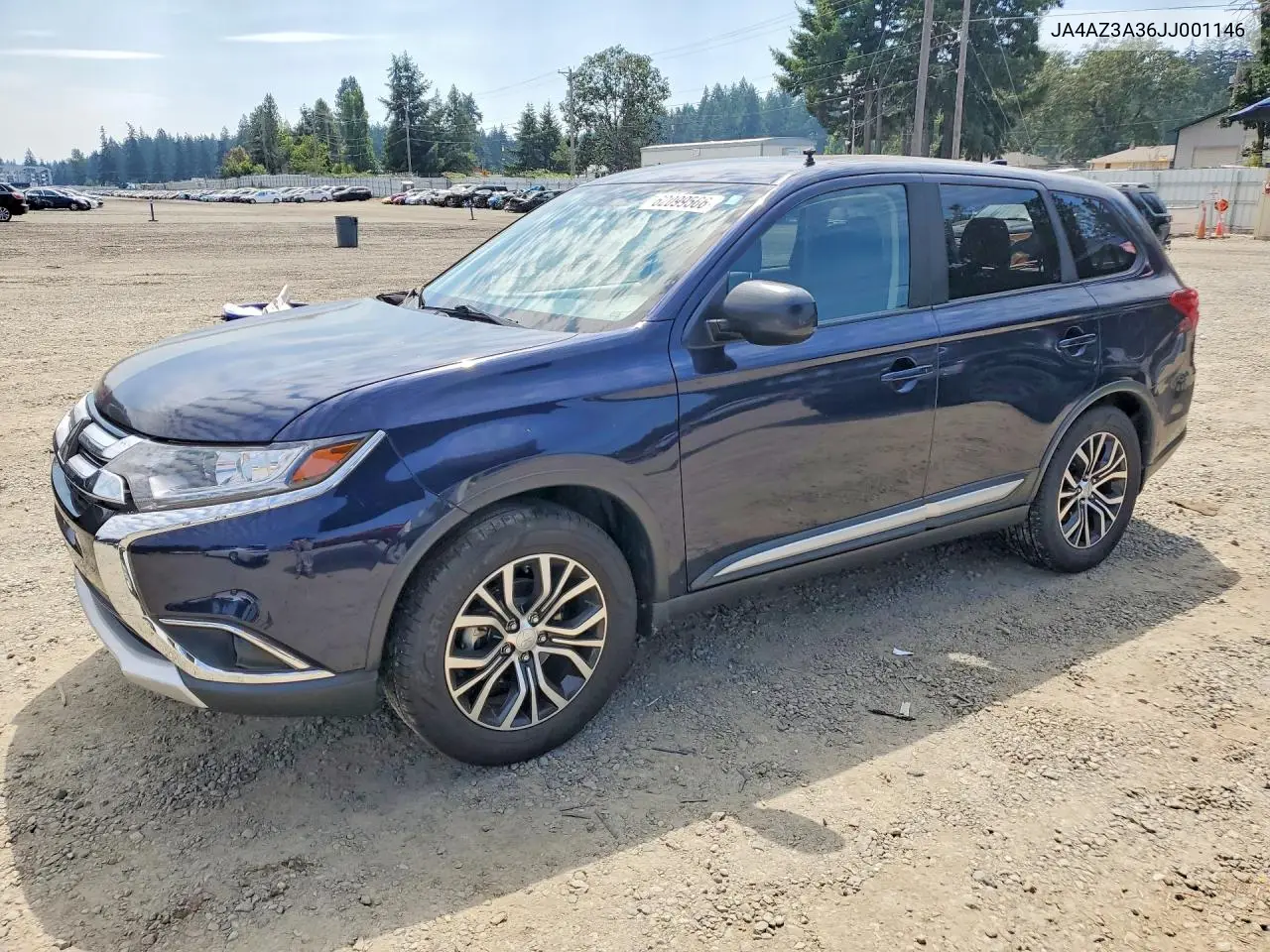 2018 Mitsubishi Outlander Se VIN: JA4AZ3A36JJ001146 Lot: 62099566