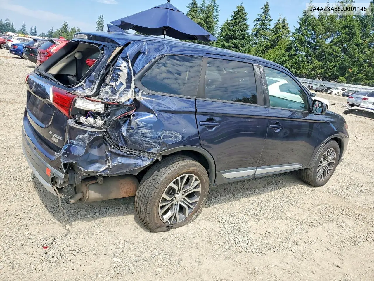 2018 Mitsubishi Outlander Se VIN: JA4AZ3A36JJ001146 Lot: 62099566