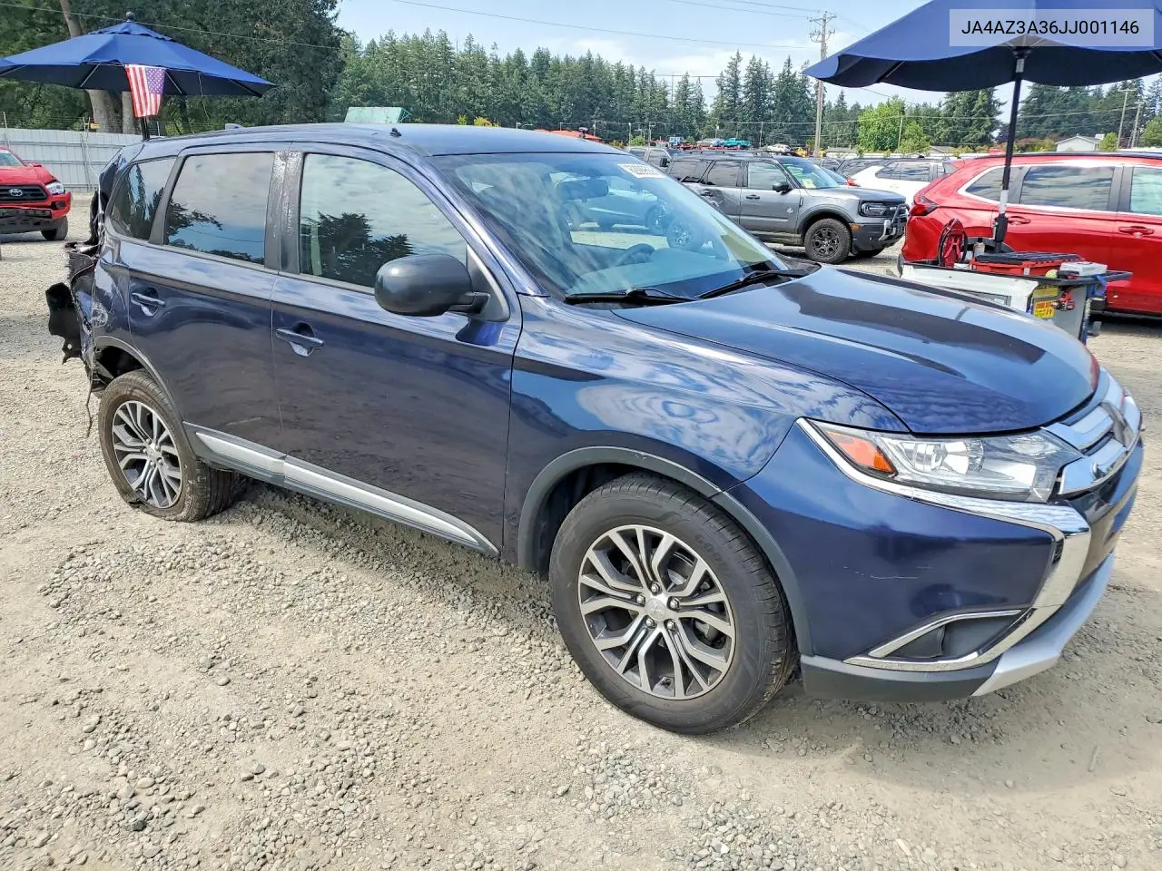 2018 Mitsubishi Outlander Se VIN: JA4AZ3A36JJ001146 Lot: 62099566