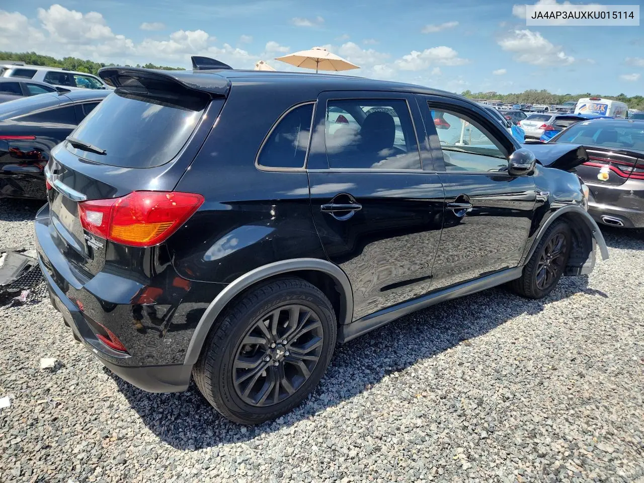 2019 Mitsubishi Outlander Sport Es VIN: JA4AP3AUXKU015114 Lot: 57299156