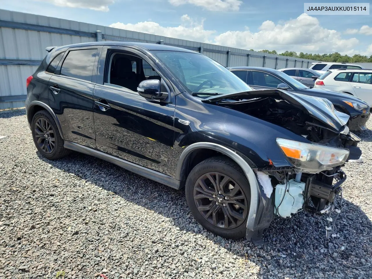 2019 Mitsubishi Outlander Sport Es VIN: JA4AP3AUXKU015114 Lot: 57299156