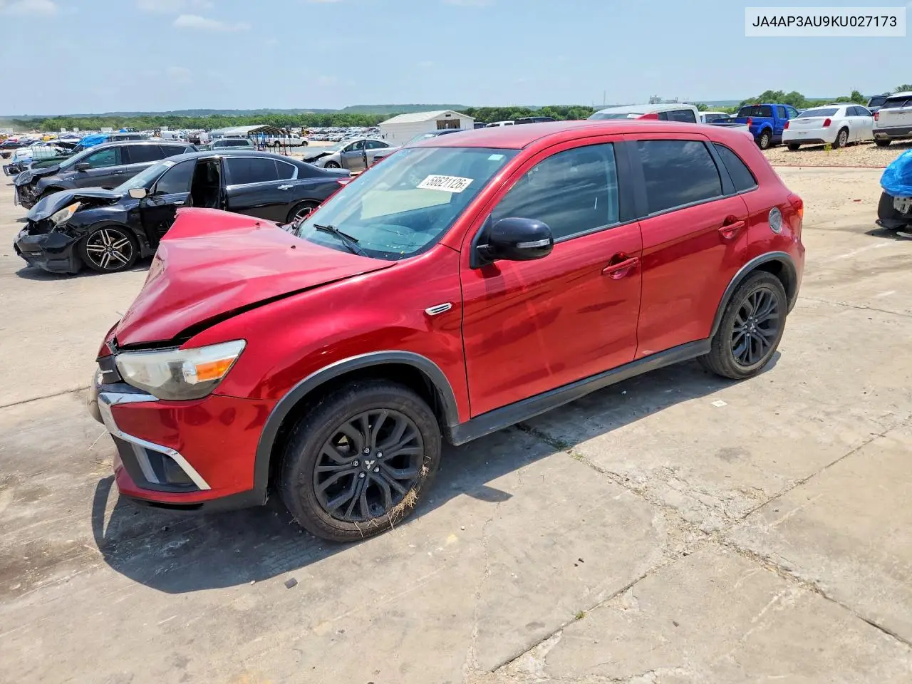 2019 Mitsubishi Outlander Sport Es VIN: JA4AP3AU9KU027173 Lot: 58621126