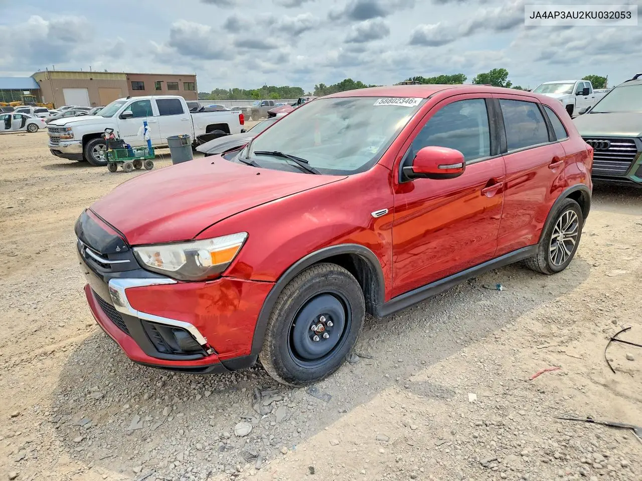 2019 Mitsubishi Outlander Sport Es VIN: JA4AP3AU2KU032053 Lot: 58802346