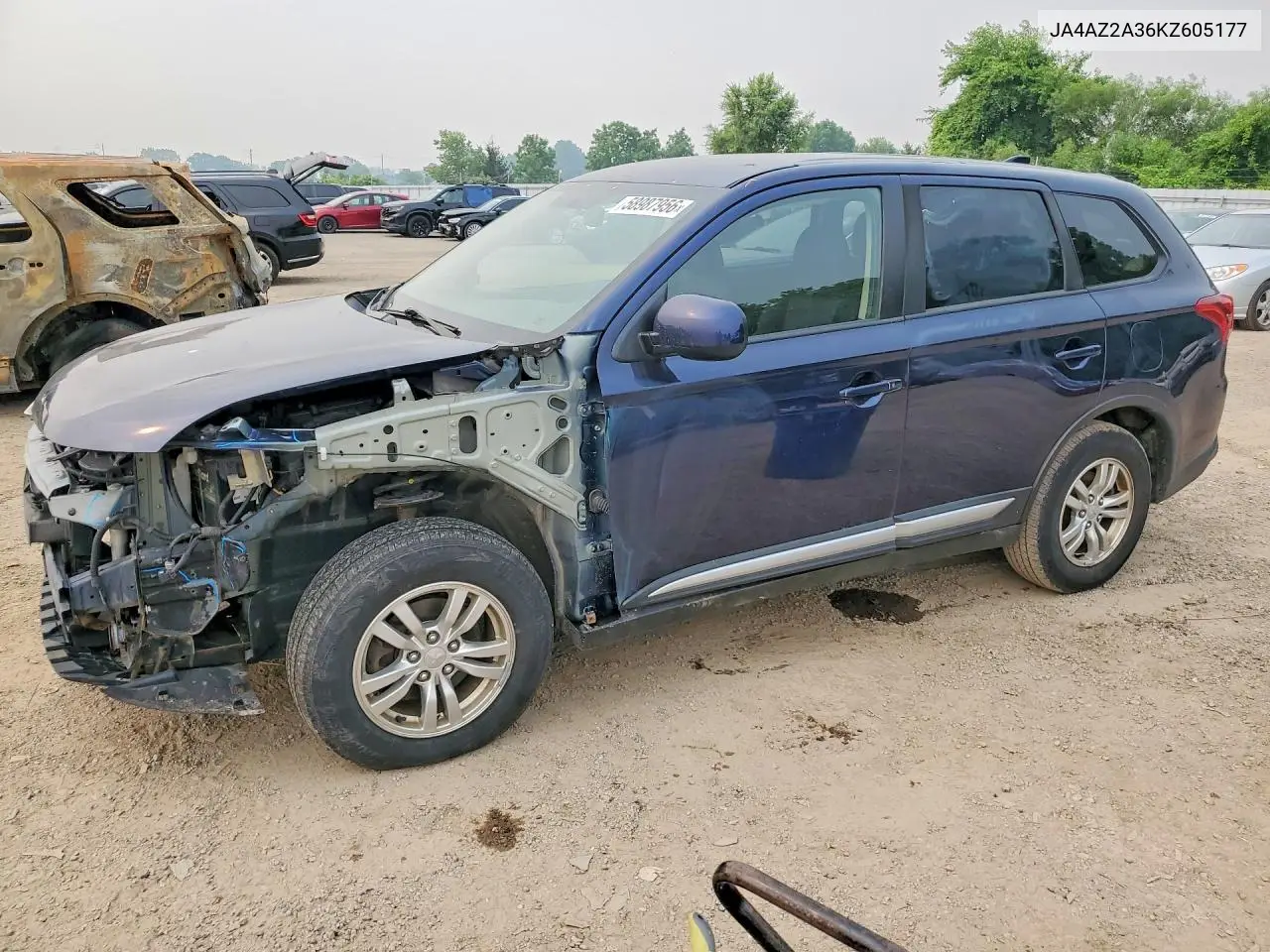 2019 Mitsubishi Outlander Es VIN: JA4AZ2A36KZ605177 Lot: 58987956