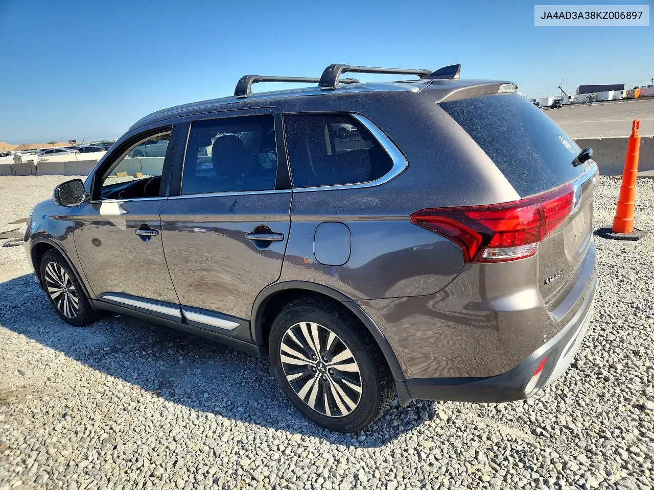 2019 Mitsubishi Outlander Se VIN: JA4AD3A38KZ006897 Lot: 60792326