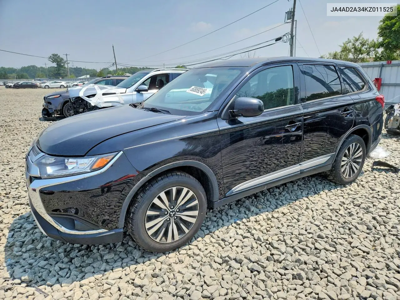 2019 Mitsubishi Outlander Es VIN: JA4AD2A34KZ011525 Lot: 60889246