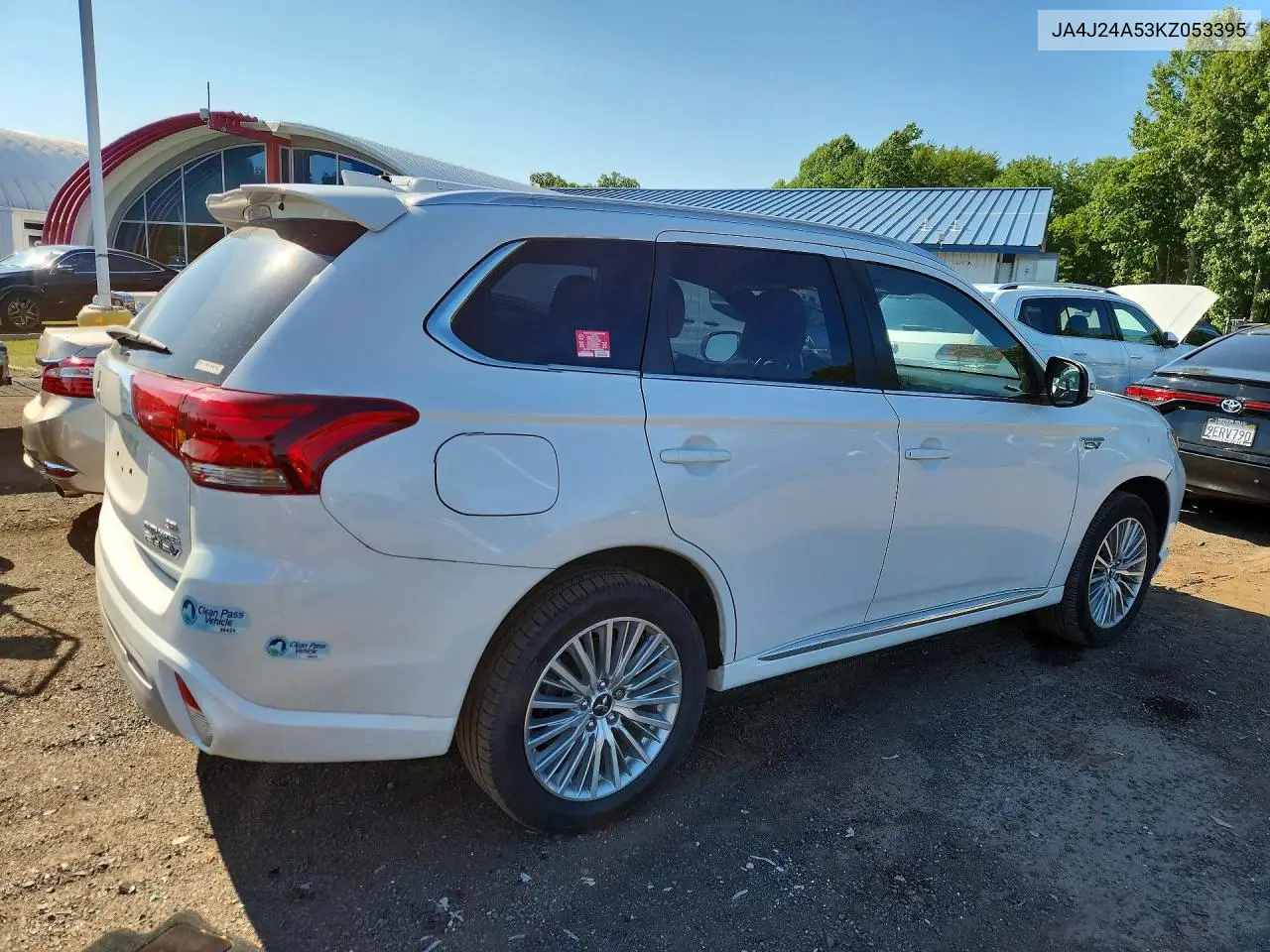 2019 Mitsubishi Outlander Sel VIN: JA4J24A53KZ053395 Lot: 61101256