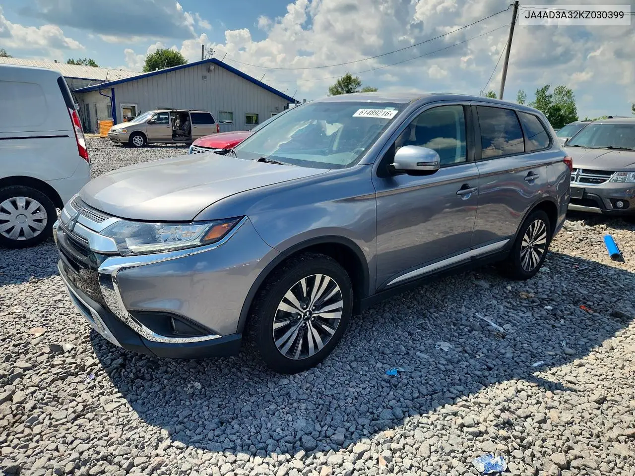 2019 Mitsubishi Outlander Se VIN: JA4AD3A32KZ030399 Lot: 61489216