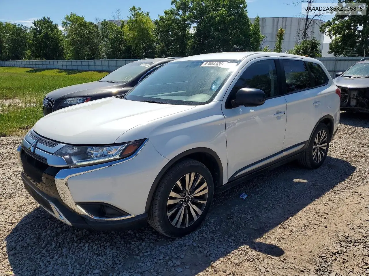 2019 Mitsubishi Outlander Es VIN: JA4AD2A35KZ005815 Lot: 61554526