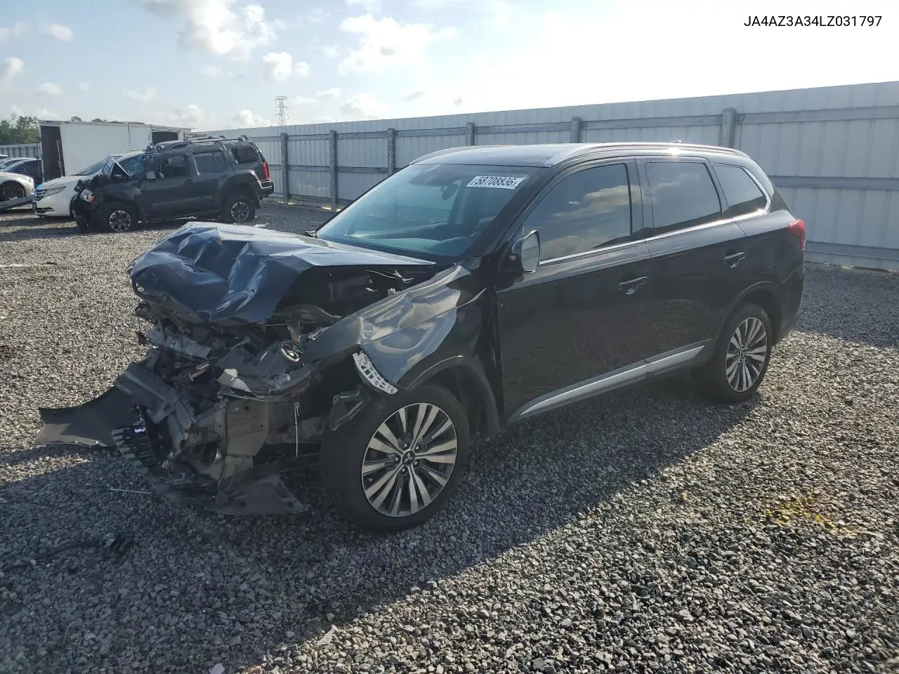 2020 Mitsubishi Outlander Se VIN: JA4AZ3A34LZ031797 Lot: 58708836