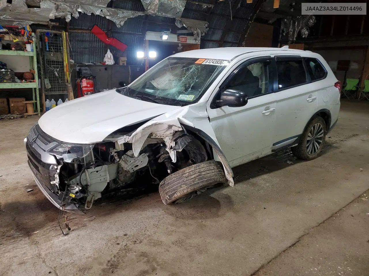 2020 Mitsubishi Outlander Se VIN: JA4AZ3A34LZ014496 Lot: 61243936
