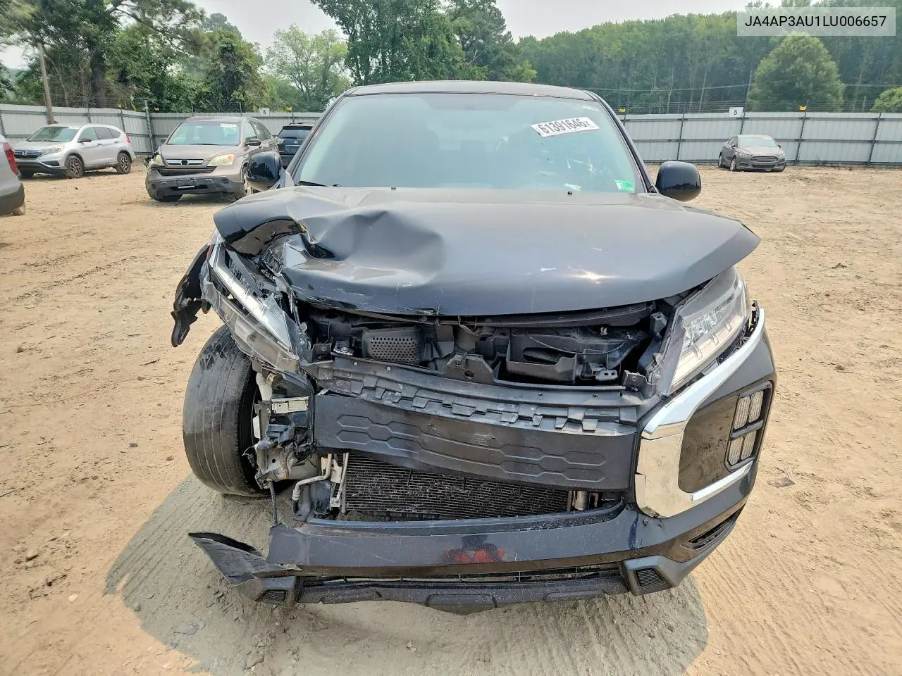 2020 Mitsubishi Outlander Sport Es VIN: JA4AP3AU1LU006657 Lot: 61391646