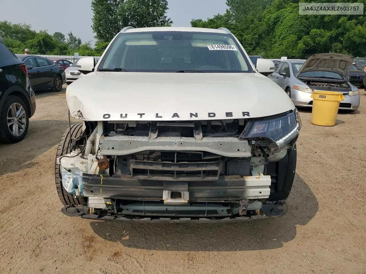 2020 Mitsubishi Outlander Gt VIN: JA4JZ4AX3LZ603757 Lot: 61498596
