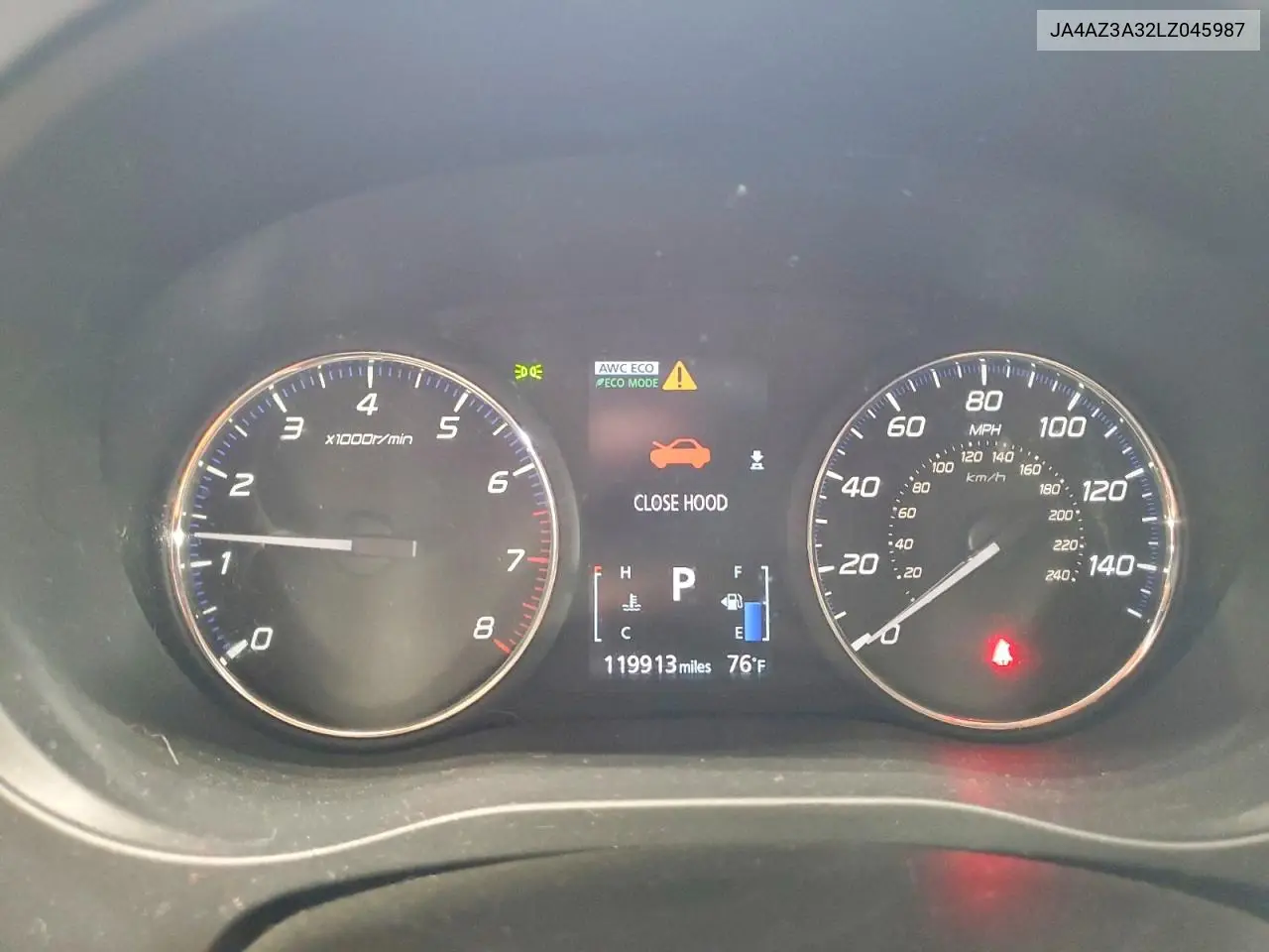 2020 Mitsubishi Outlander Se VIN: JA4AZ3A32LZ045987 Lot: 76294275