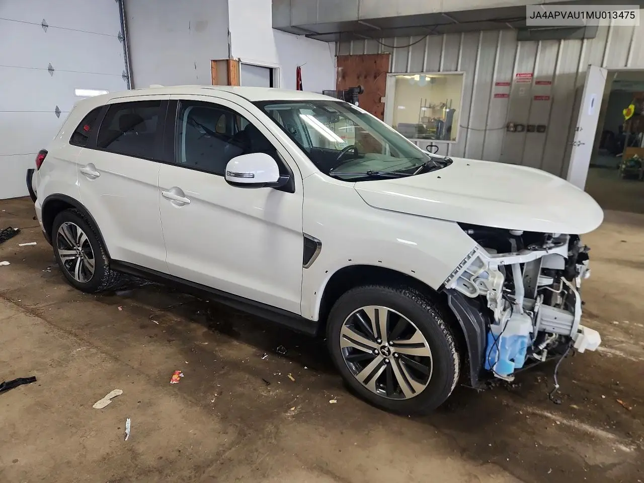 2021 Mitsubishi Outlander Sport Se VIN: JA4APVAU1MU013475 Lot: 58568826