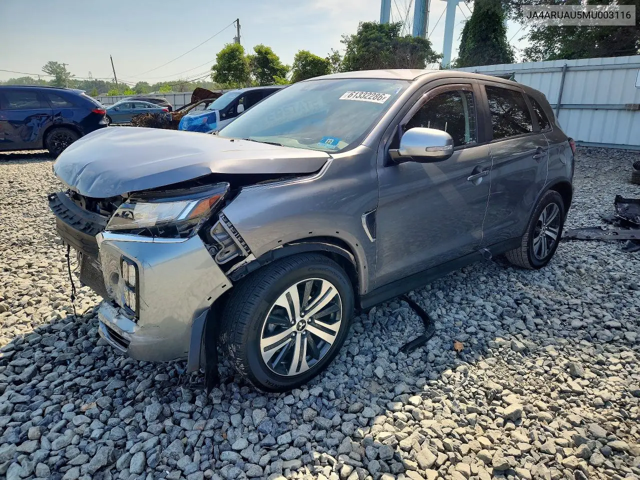 2021 Mitsubishi Outlander Sport Es VIN: JA4ARUAU5MU003116 Lot: 61332286