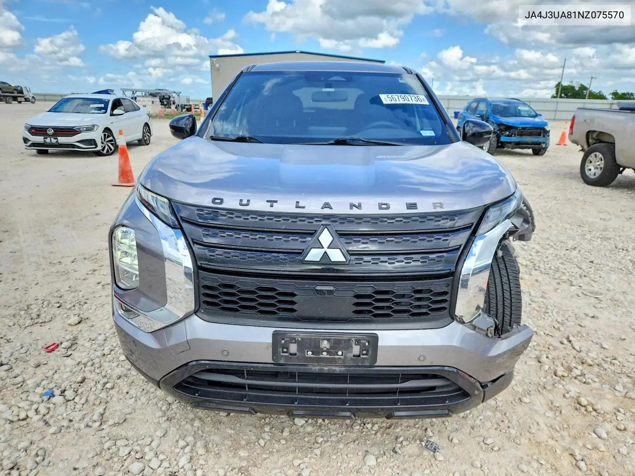2022 Mitsubishi Outlander Se VIN: JA4J3UA81NZ075570 Lot: 56790736
