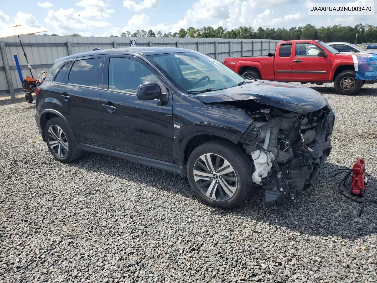 2022 Mitsubishi Outlander Sport Es VIN: JA4APUAU2NU003470 Lot: 58538196