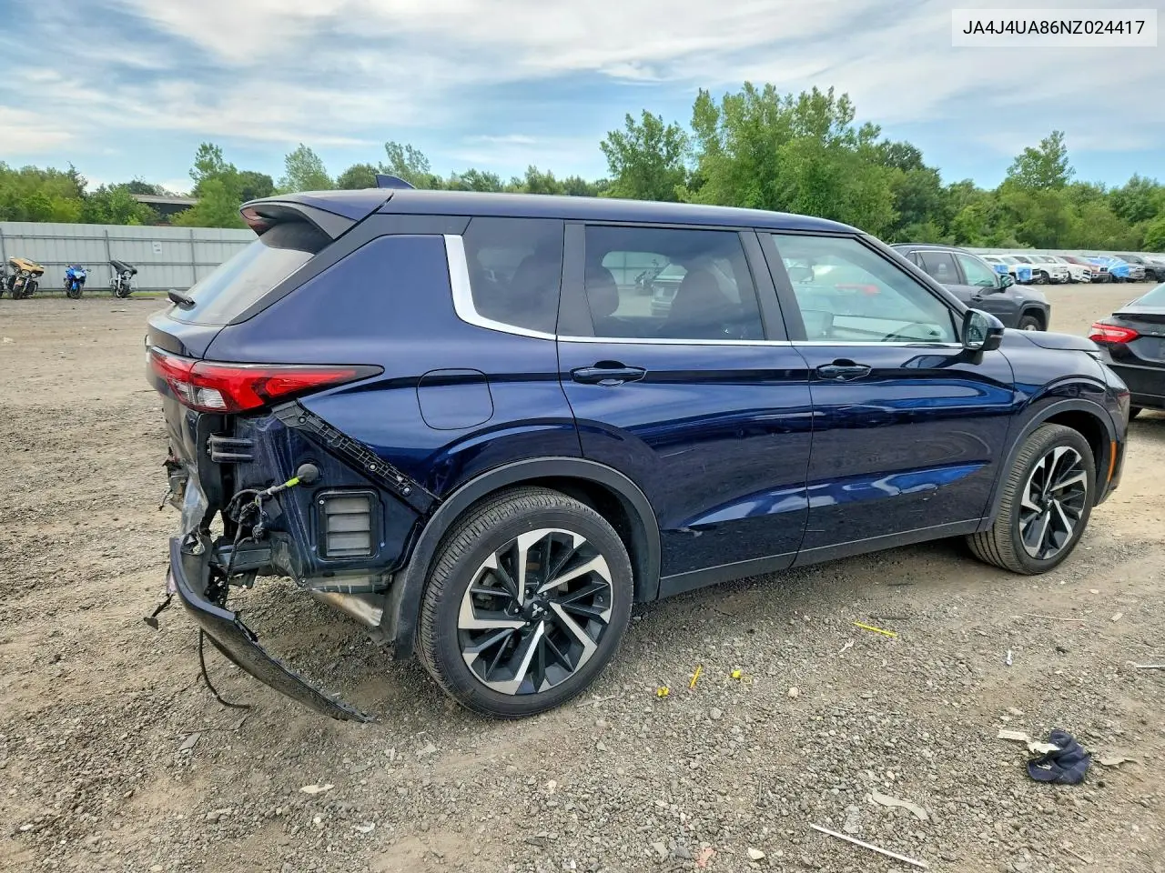 2022 Mitsubishi Outlander Se VIN: JA4J4UA86NZ024417 Lot: 60618316