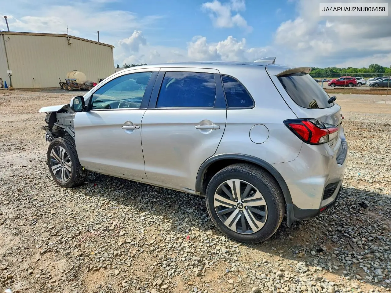 2022 Mitsubishi Outlander Sport Es VIN: JA4APUAU2NU006658 Lot: 60825816