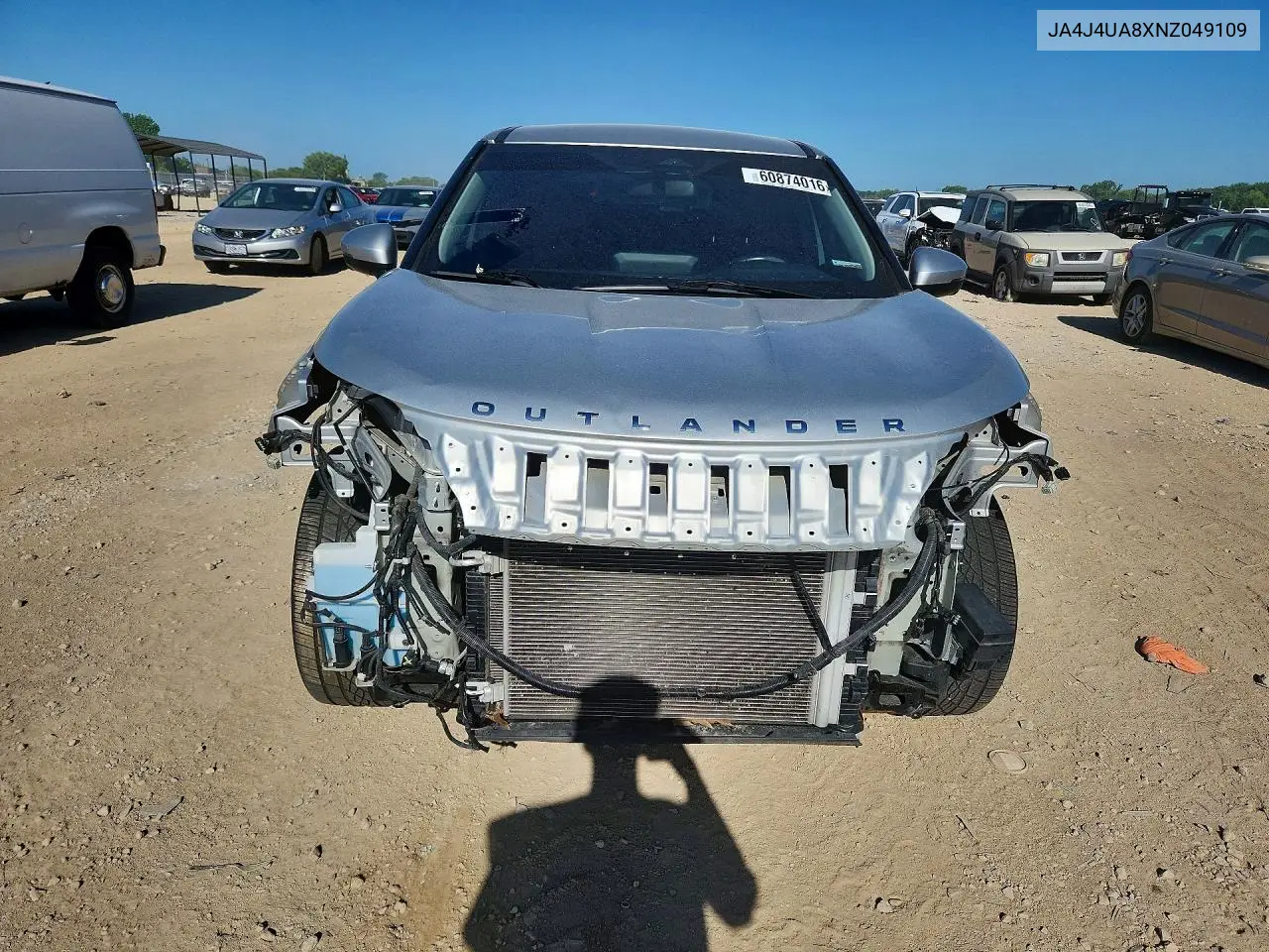 2022 Mitsubishi Outlander Se VIN: JA4J4UA8XNZ049109 Lot: 60874016
