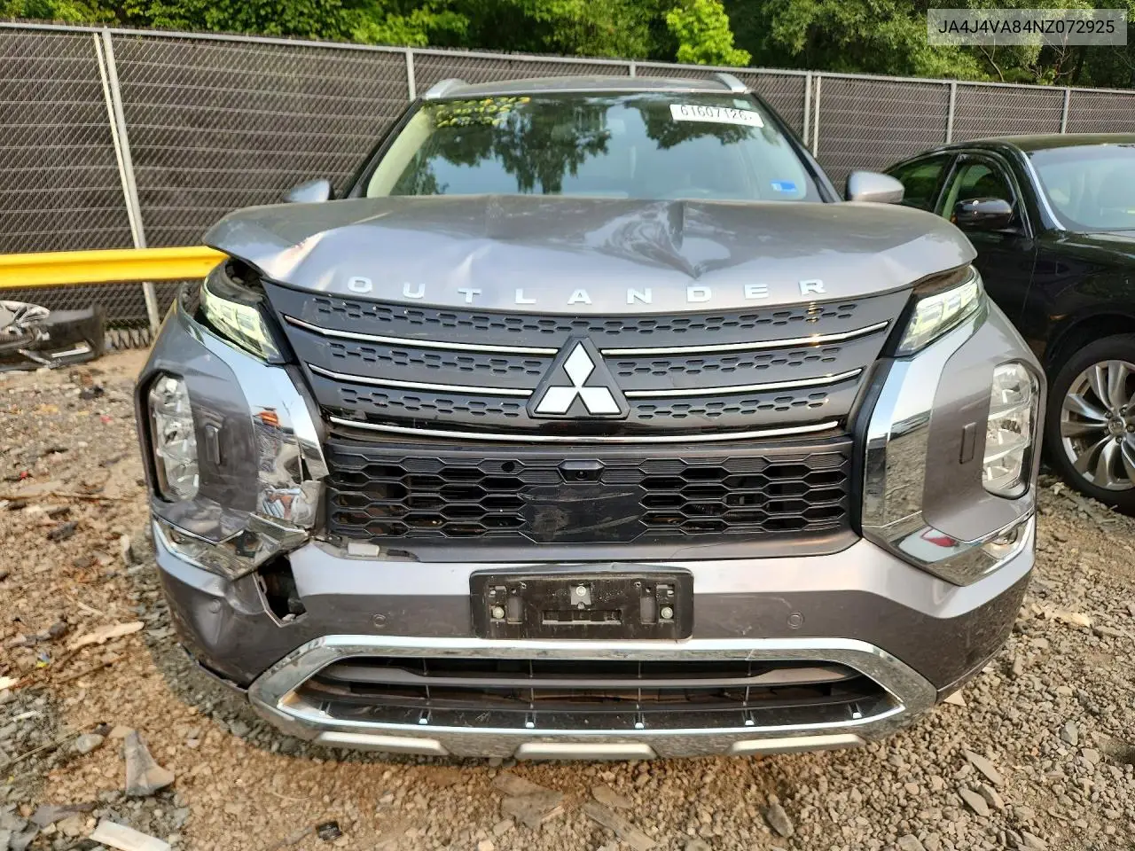 2022 Mitsubishi Outlander Sel VIN: JA4J4VA84NZ072925 Lot: 61607126