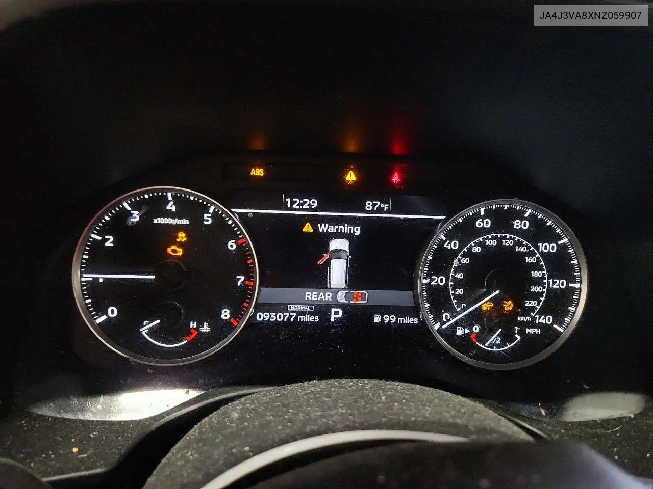 2022 Mitsubishi Outlander Sel VIN: JA4J3VA8XNZ059907 Lot: 62037286