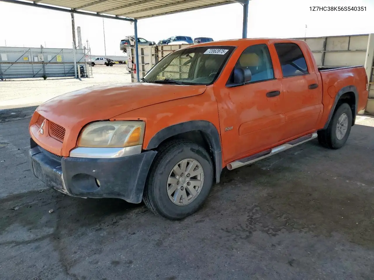 2006 Mitsubishi Raider Durocross VIN: 1Z7HC38K56S540351 Lot: 72062875