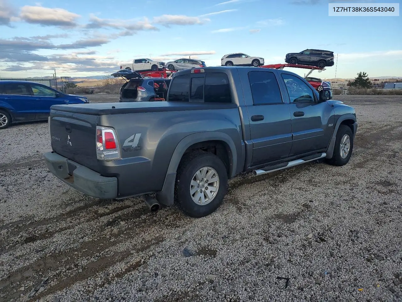 2006 Mitsubishi Raider VIN: 1Z7HT38K36S543040 Lot: 98855045