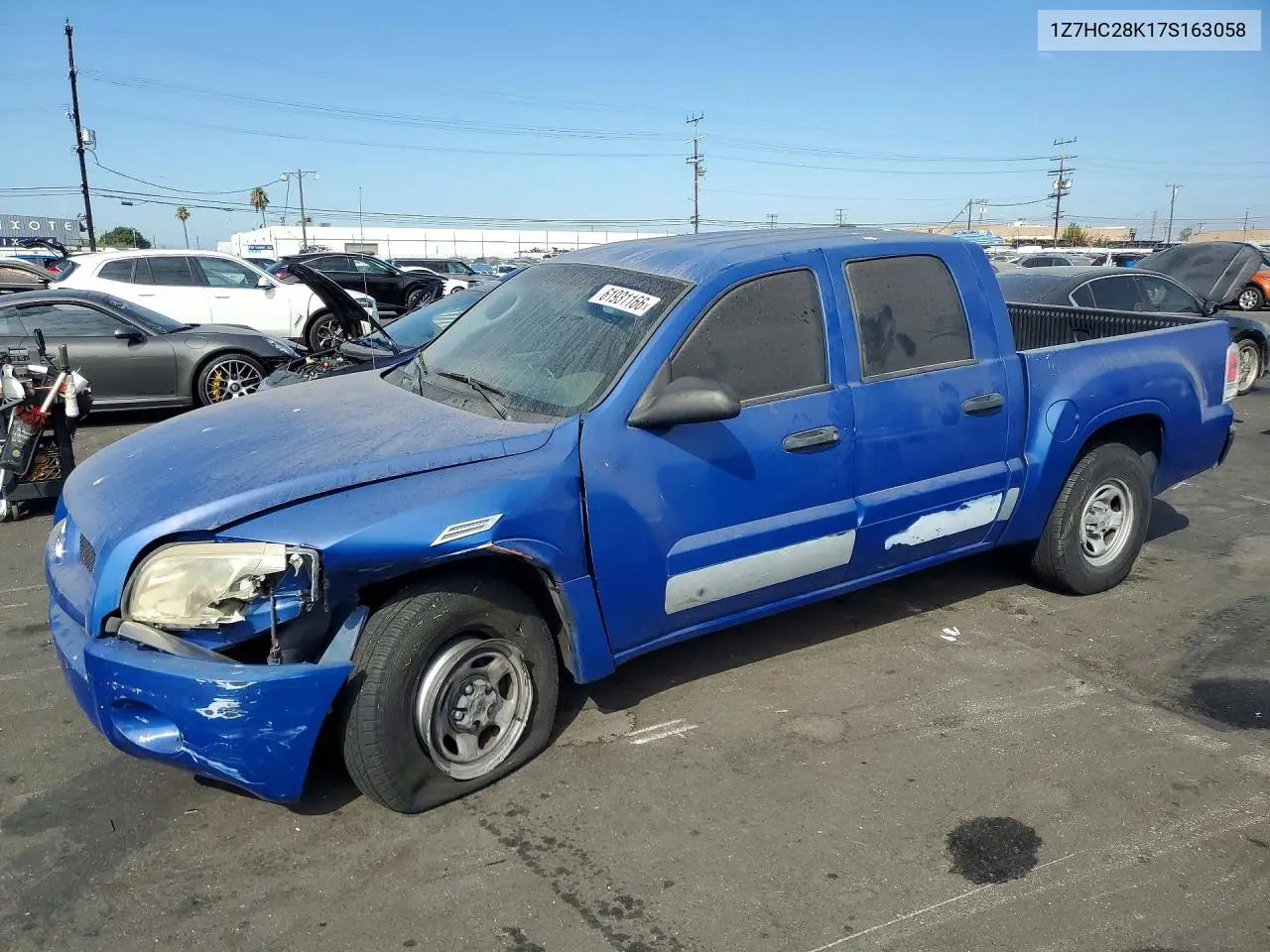 2007 Mitsubishi Raider Ls VIN: 1Z7HC28K17S163058 Lot: 61931166