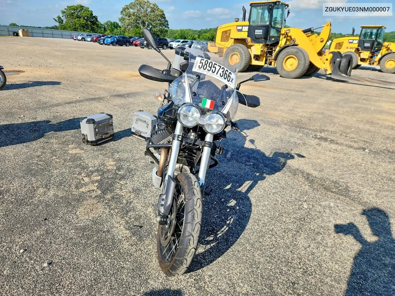 2022 Moto Guzzi V85 Tt Guardia D'onore VIN: ZGUKYUE03NM000007 Lot: 58957366