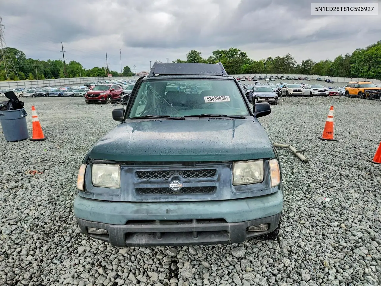 2001 Nissan Xterra Xe-V6 VIN: 5N1ED28T81C596927 Lot: 58639436