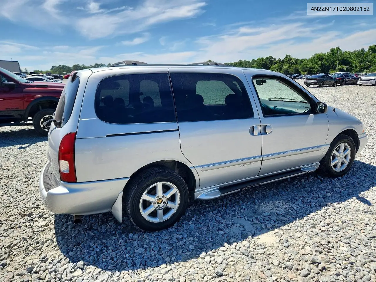 2002 Nissan Quest Gle VIN: 4N2ZN17T02D802152 Lot: 56114956