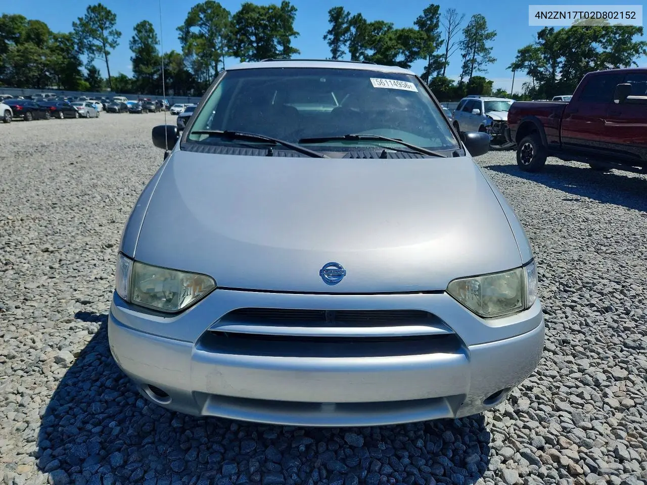 2002 Nissan Quest Gle VIN: 4N2ZN17T02D802152 Lot: 56114956