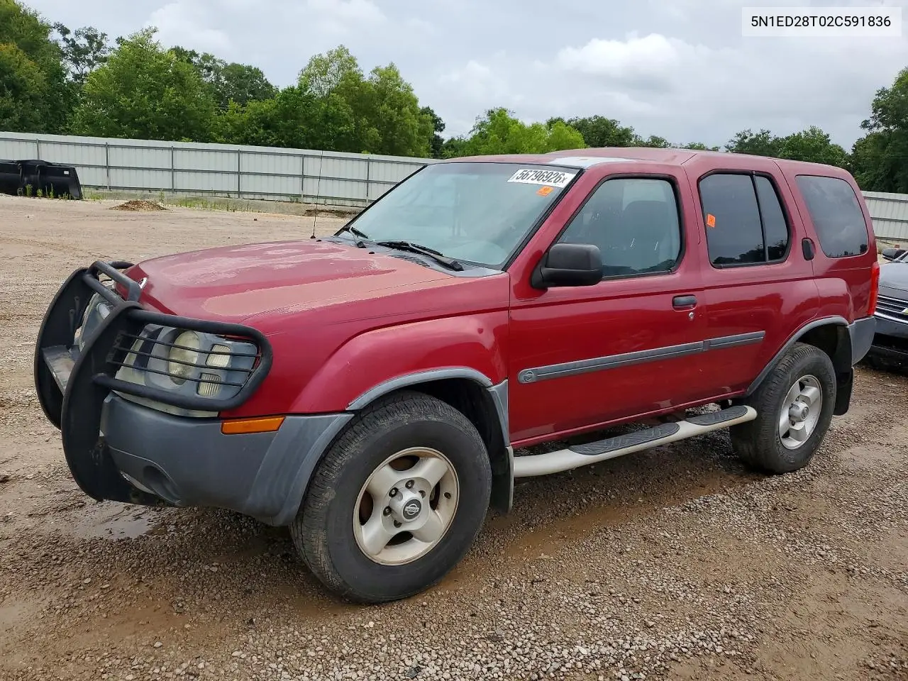 2002 Nissan Xterra Xe-V6 VIN: 5N1ED28T02C591836 Lot: 56796926