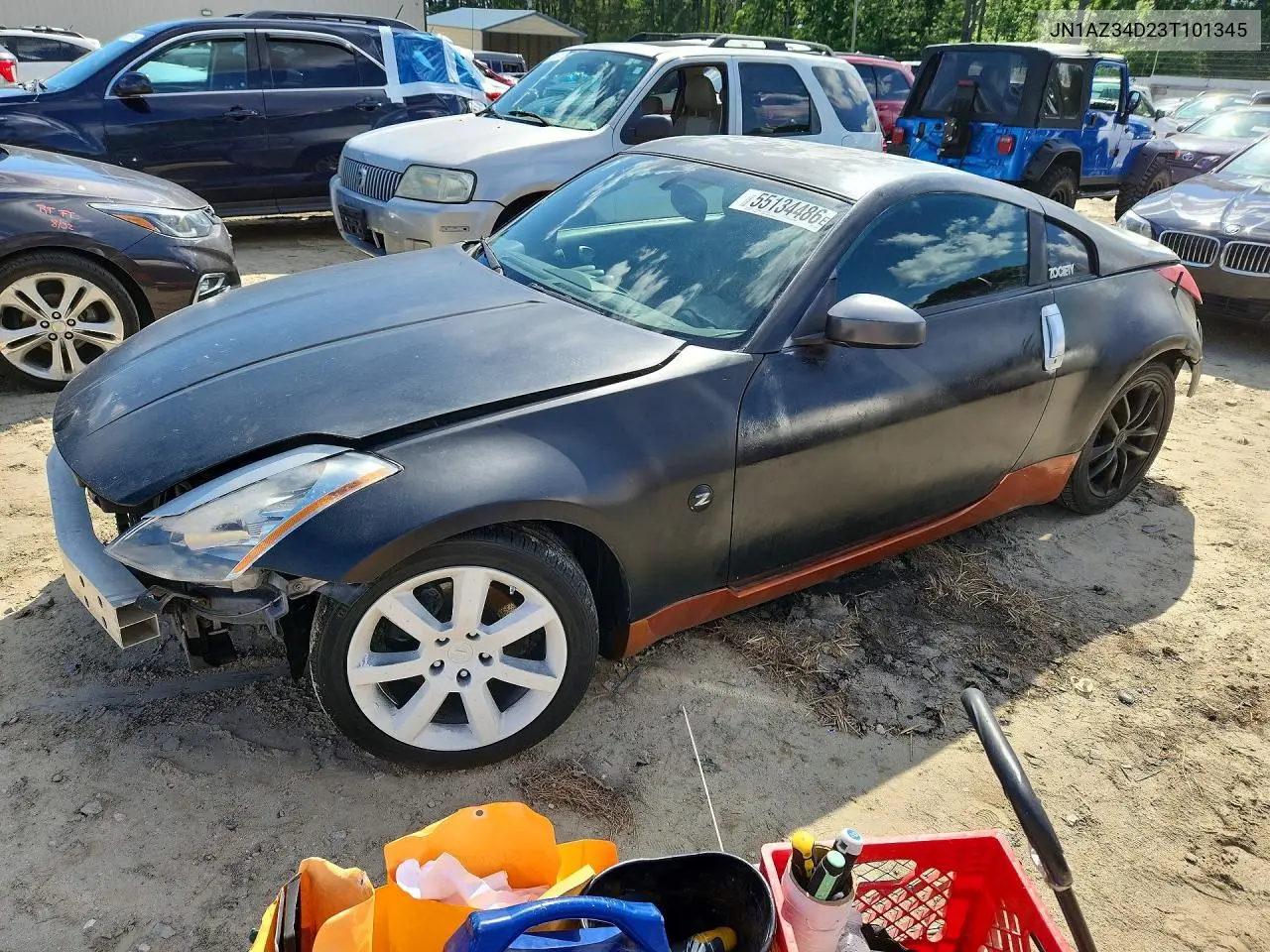 2003 Nissan 350Z Coupe VIN: JN1AZ34D23T101345 Lot: 55134486