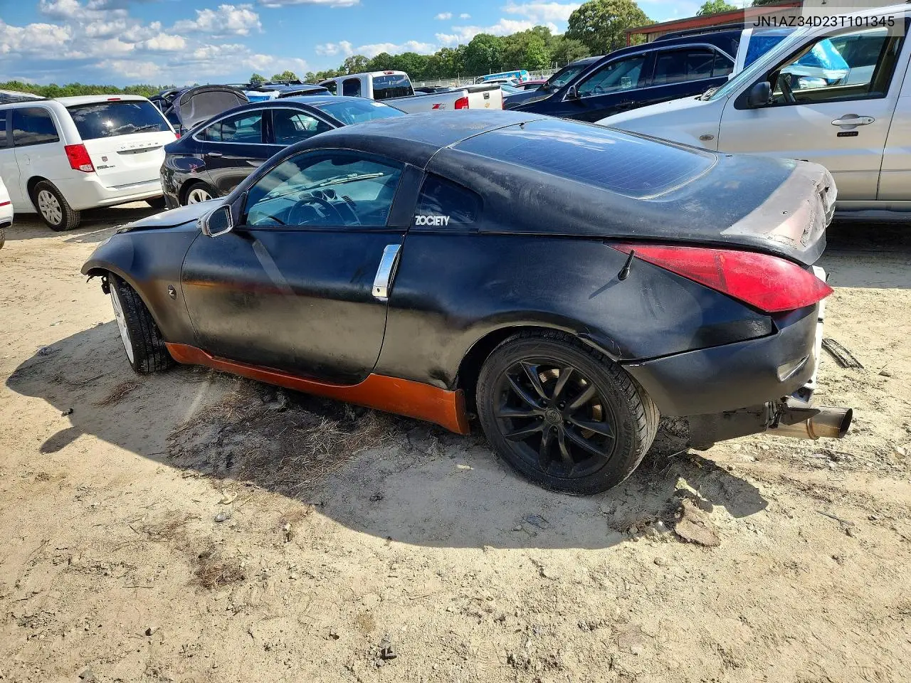 2003 Nissan 350Z Coupe VIN: JN1AZ34D23T101345 Lot: 55134486