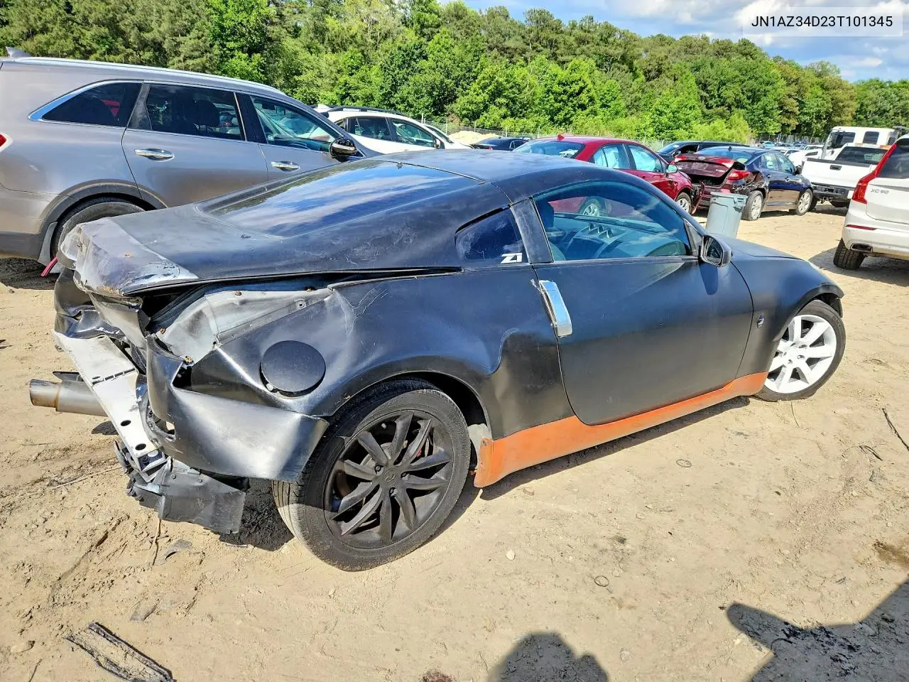 2003 Nissan 350Z Coupe VIN: JN1AZ34D23T101345 Lot: 55134486