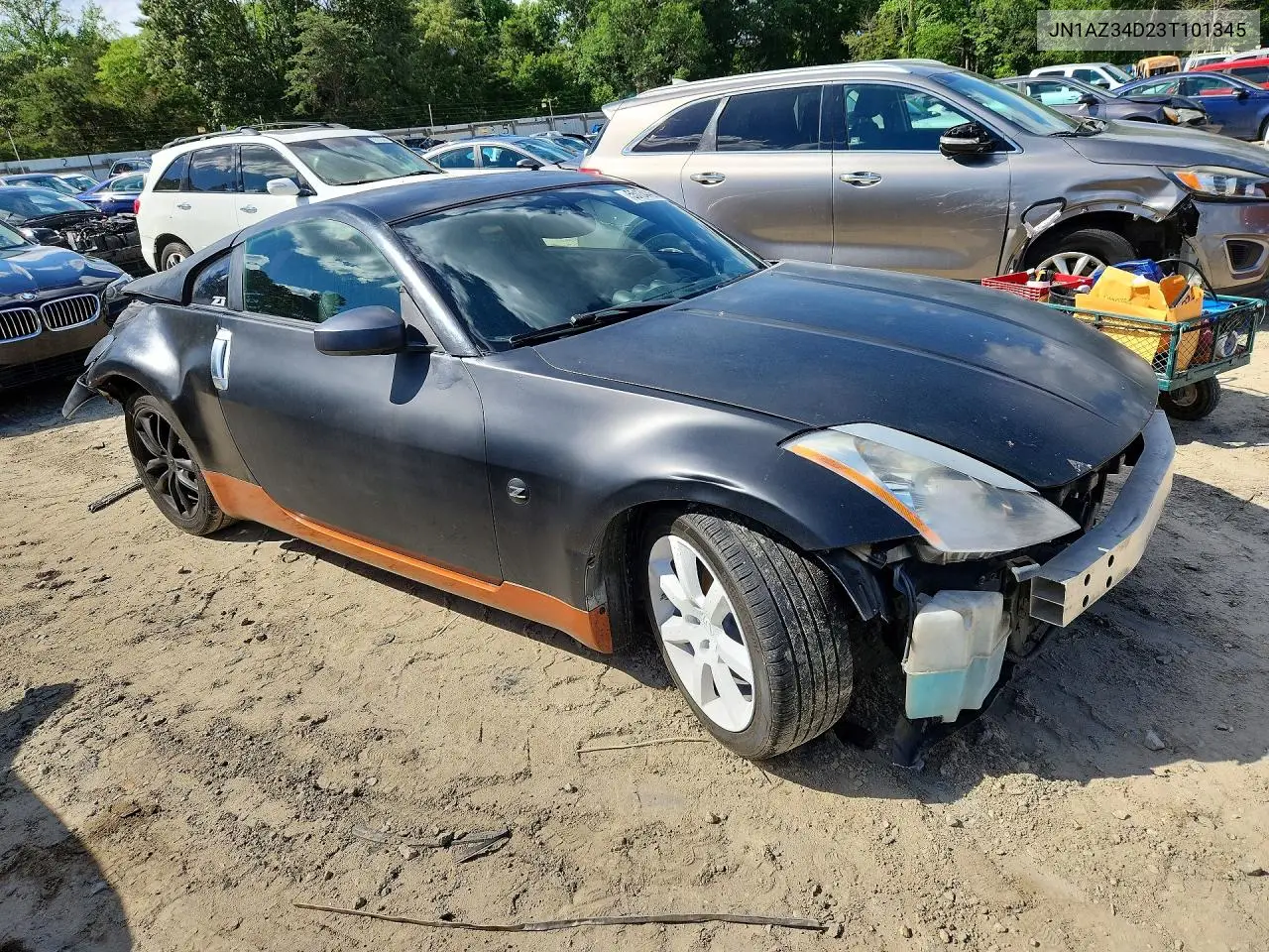 2003 Nissan 350Z Coupe VIN: JN1AZ34D23T101345 Lot: 55134486
