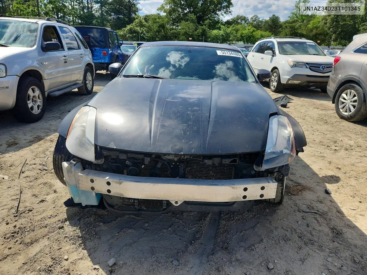 2003 Nissan 350Z Coupe VIN: JN1AZ34D23T101345 Lot: 55134486